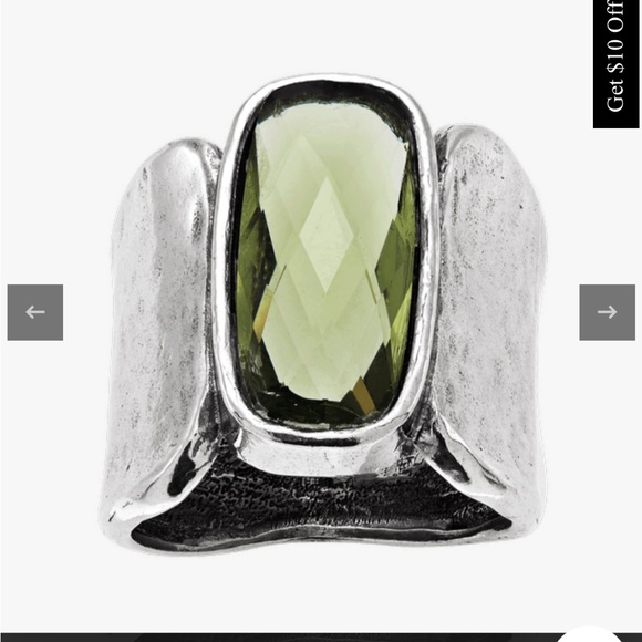 Zircon Token Ring size 10 and 5 unavailable. List size after purchase. - Picture 2 of 5